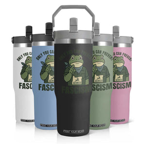 Only You Can Prevent Fascism Portland Frog Flip Straw Tumbler Resist Protest Forest Ranger TS02 Print Your Wear