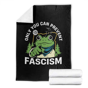 Only You Can Prevent Fascism Portland Frog Throw Blanket Resist Protest Scenic Edition - Print Your Wear