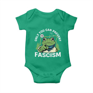 Only You Can Prevent Fascism Portland Frog Baby Onesie Resist Protest Scenic Edition TS02 Irish Green Print Your Wear