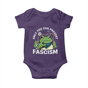 Only You Can Prevent Fascism Portland Frog Baby Onesie Resist Protest Scenic Edition TS02 Purple Print Your Wear