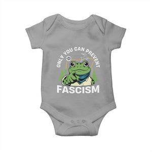 Only You Can Prevent Fascism Portland Frog Baby Onesie Resist Protest Scenic Edition TS02 Sport Gray Print Your Wear