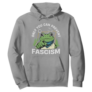 Only You Can Prevent Fascism Portland Frog Hoodie Resist Protest Scenic Edition TS02 Sport Gray Print Your Wear