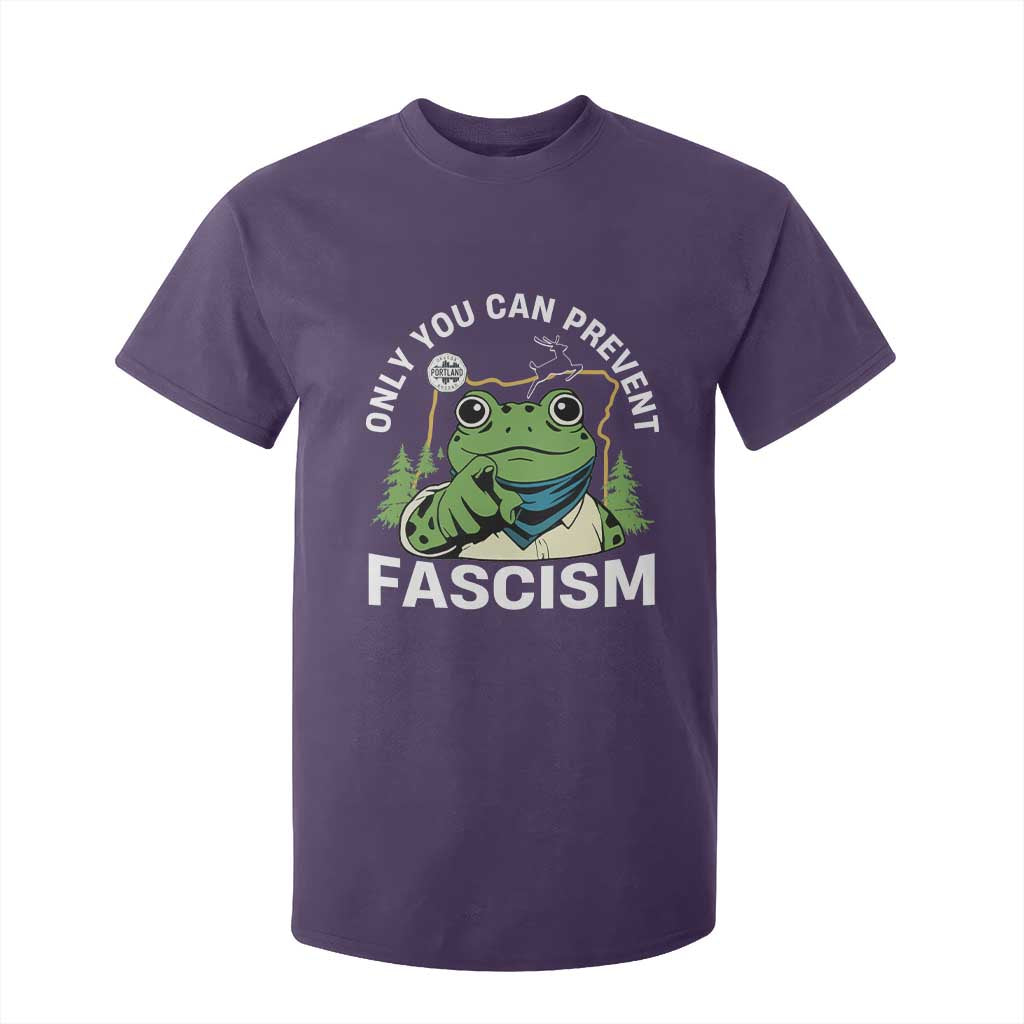 Only You Can Prevent Fascism Portland Frog T Shirt For Kid Resist Protest Scenic Edition TS02 Purple Print Your Wear