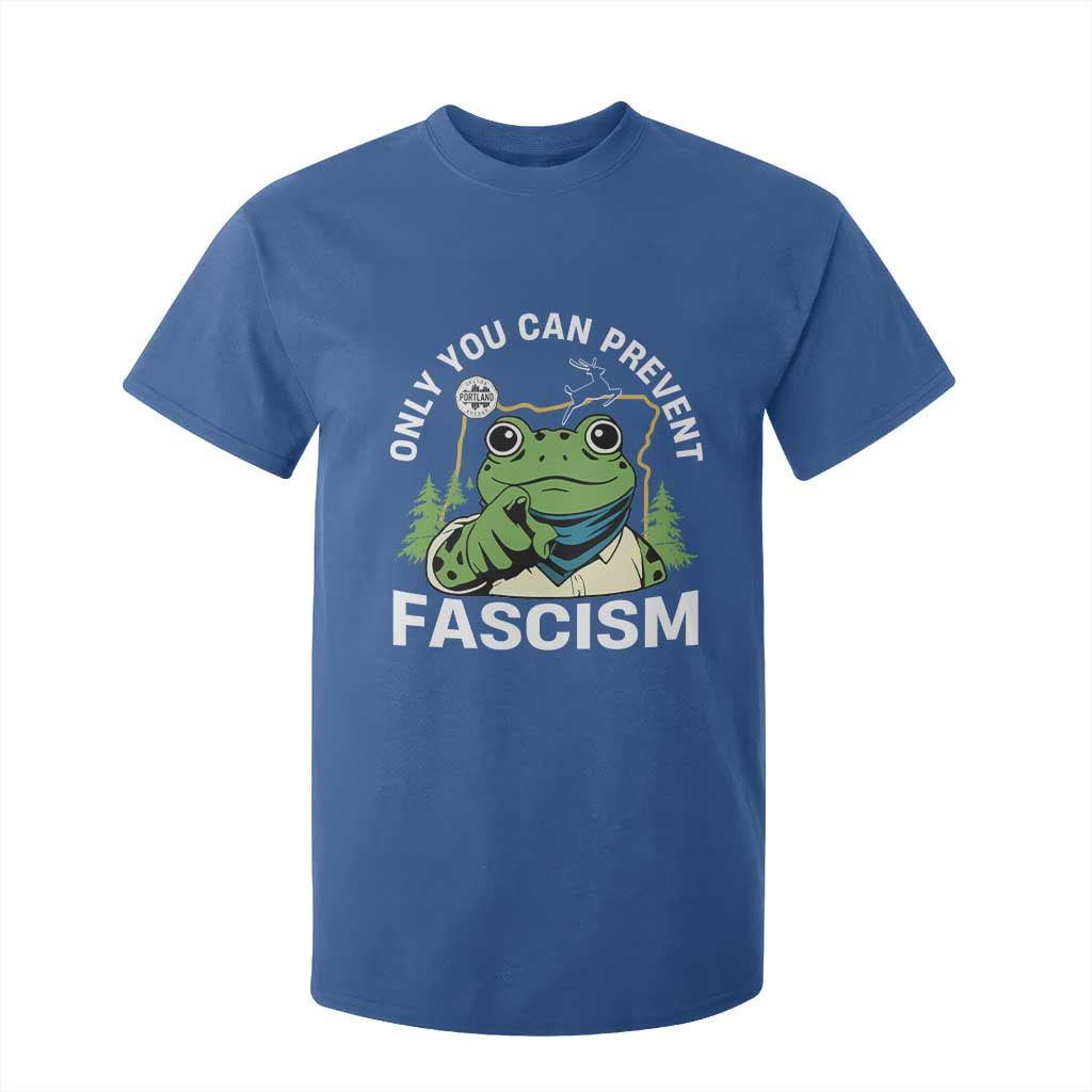 Only You Can Prevent Fascism Portland Frog T Shirt For Kid Resist Protest Scenic Edition TS02 Royal Blue Print Your Wear