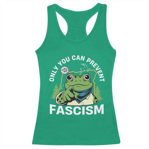 Only You Can Prevent Fascism Portland Frog Racerback Tank Top Resist Protest Scenic Edition TS02 Irish Green Print Your Wear