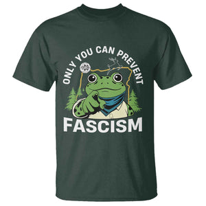 Only You Can Prevent Fascism Portland Frog T Shirt Resist Protest Scenic Edition TS02 Dark Forest Green Print Your Wear