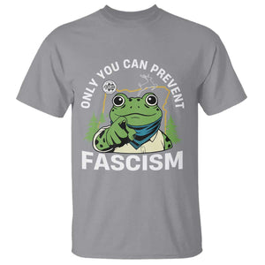 Only You Can Prevent Fascism Portland Frog T Shirt Resist Protest Scenic Edition TS02 Sport Gray Print Your Wear