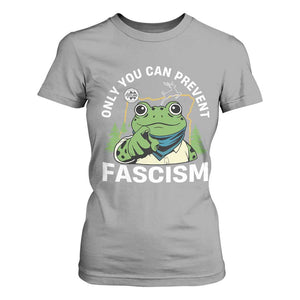 Only You Can Prevent Fascism Portland Frog T Shirt For Women Resist Protest Scenic Edition TS02 Sport Gray Print Your Wear