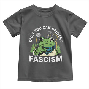 Only You Can Prevent Fascism Portland Frog Toddler T Shirt Resist Protest Scenic Edition TS02 Dark Heather Print Your Wear