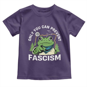 Only You Can Prevent Fascism Portland Frog Toddler T Shirt Resist Protest Scenic Edition TS02 Purple Print Your Wear