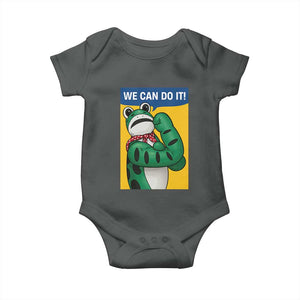 We Can Do It Rosie Frog Baby Onesie Resist Protest Parody Feminist Retro Poster TS02 Dark Heather Print Your Wear