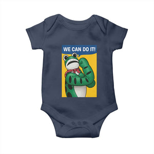 We Can Do It Rosie Frog Baby Onesie Resist Protest Parody Feminist Retro Poster TS02 Navy Print Your Wear