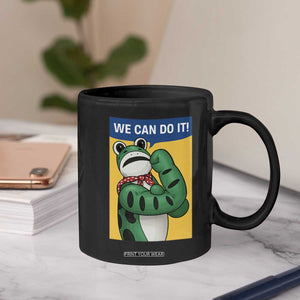 We Can Do It Rosie Frog Coffee Mug Resist Protest Parody Feminist Retro Poster - Print Your Wear