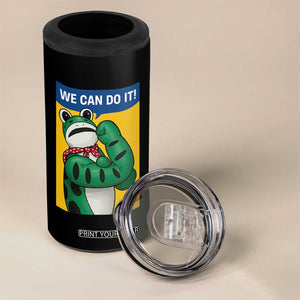 We Can Do It Rosie Frog 4 in 1 Can Cooler Tumbler Resist Protest Parody Feminist Retro Poster - Print Your Wear