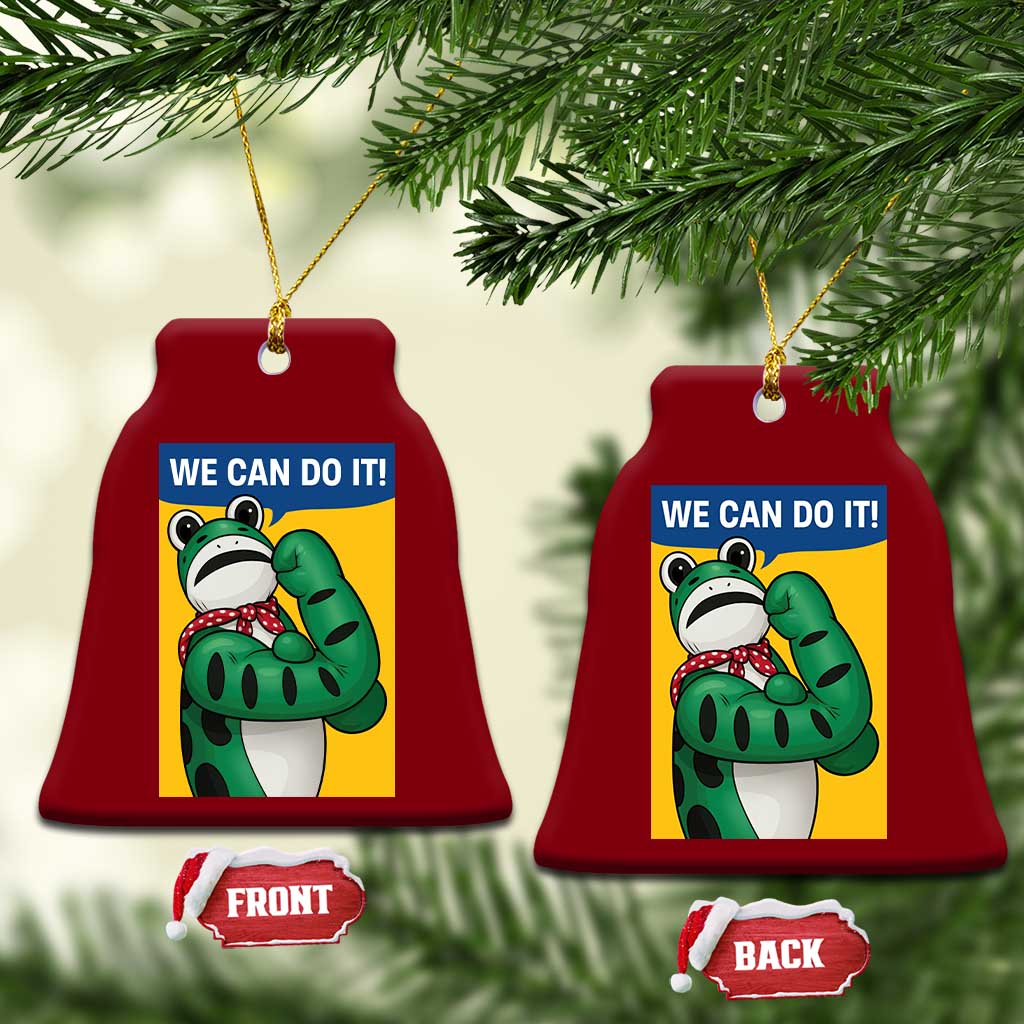 We Can Do It Rosie Frog Ceramic Ornament Resist Protest Parody Feminist Retro Poster - Print Your Wear