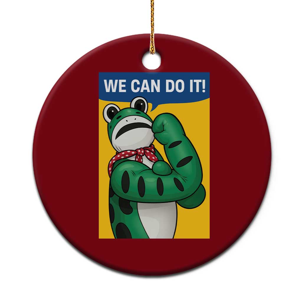 We Can Do It Rosie Frog Ceramic Ornament Resist Protest Parody Feminist Retro Poster - Print Your Wear