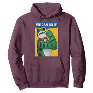 We Can Do It Rosie Frog Hoodie Resist Protest Parody Feminist Retro Poster TS02 Maroon Print Your Wear