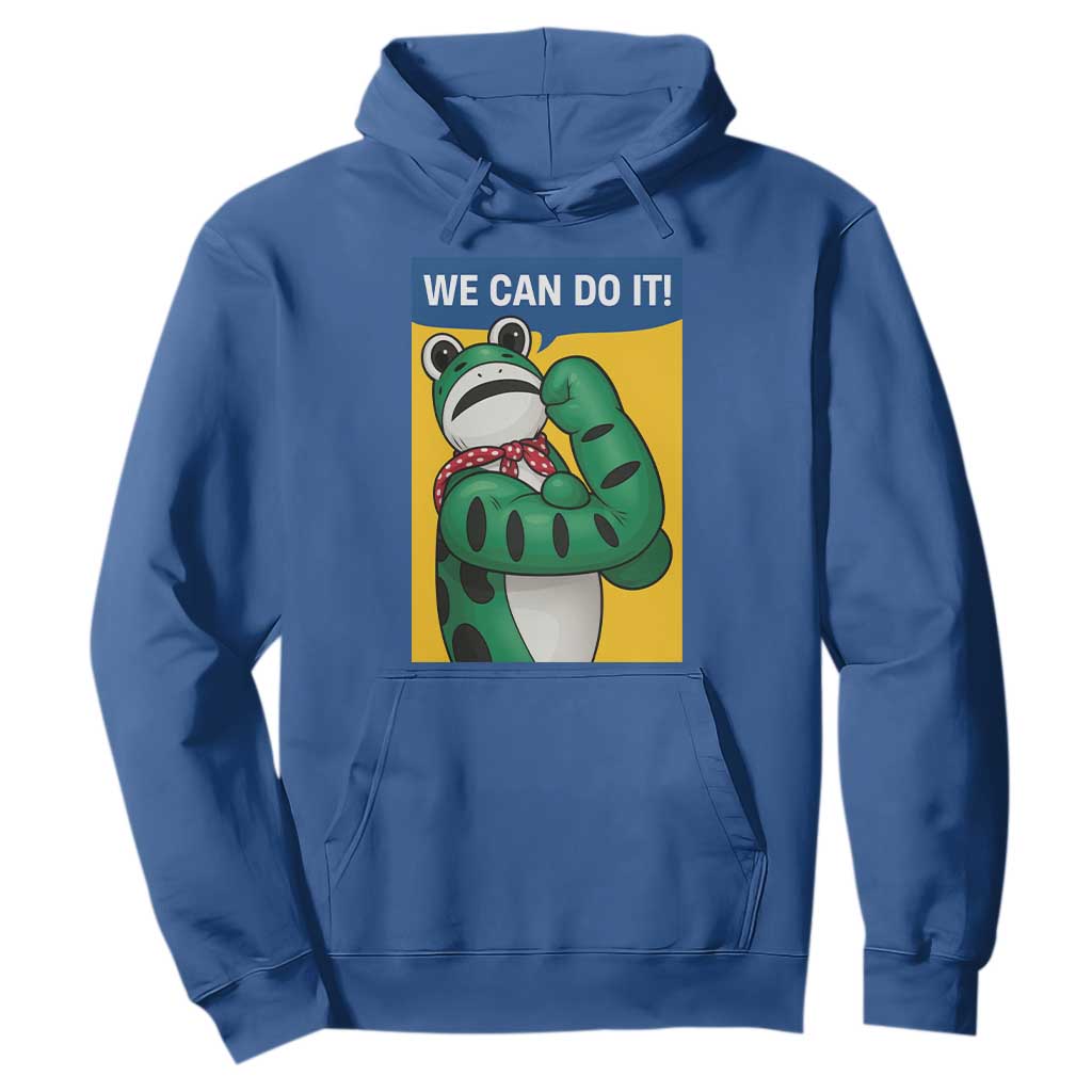 We Can Do It Rosie Frog Hoodie Resist Protest Parody Feminist Retro Poster TS02 Royal Blue Print Your Wear