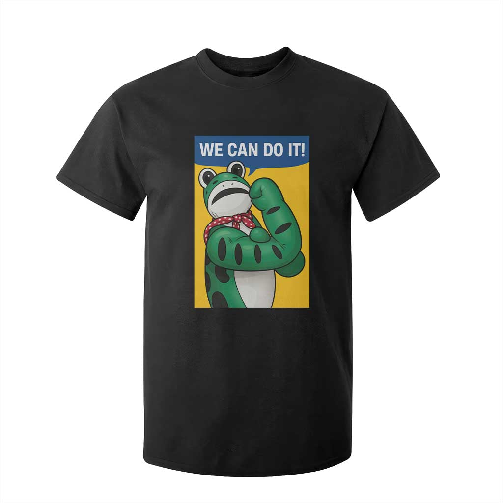 We Can Do It Rosie Frog T Shirt For Kid Resist Protest Parody Feminist Retro Poster TS02 Black Print Your Wear