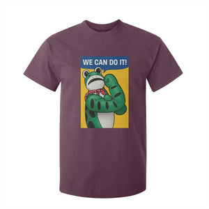 We Can Do It Rosie Frog T Shirt For Kid Resist Protest Parody Feminist Retro Poster TS02 Maroon Print Your Wear