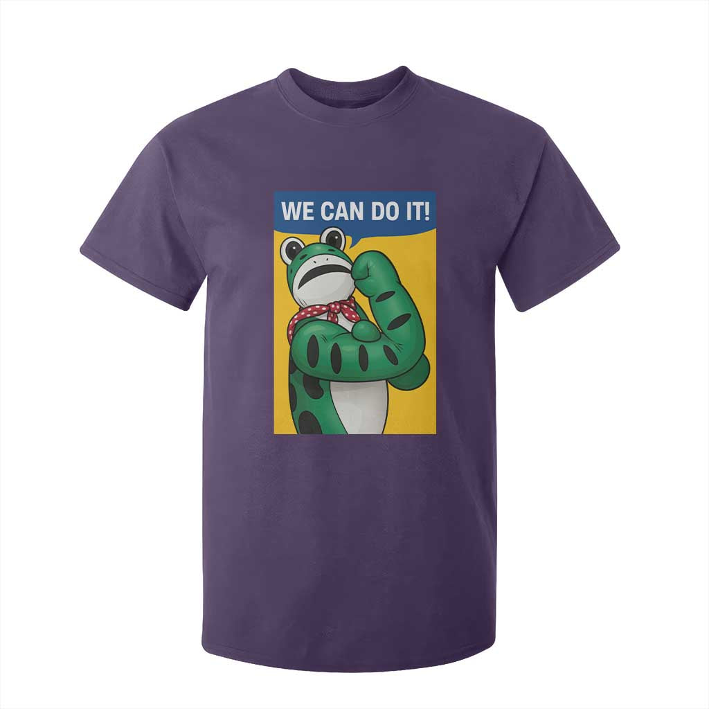 We Can Do It Rosie Frog T Shirt For Kid Resist Protest Parody Feminist Retro Poster TS02 Purple Print Your Wear
