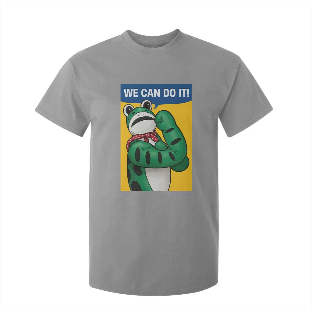 We Can Do It Rosie Frog T Shirt For Kid Resist Protest Parody Feminist Retro Poster TS02 Sport Gray Print Your Wear