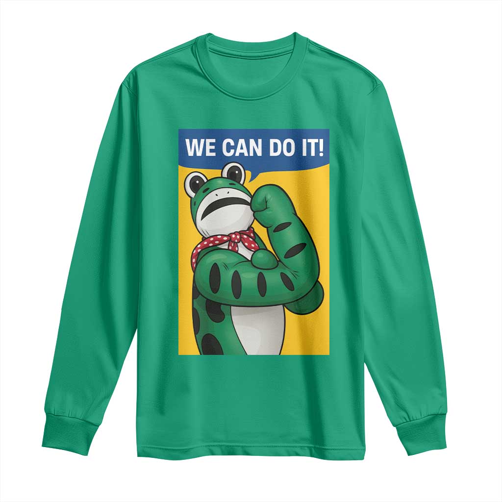 We Can Do It Rosie Frog Long Sleeve Shirt Resist Protest Parody Feminist Retro Poster TS02 Irish Green Print Your Wear