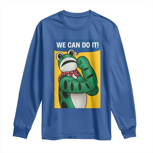 We Can Do It Rosie Frog Long Sleeve Shirt Resist Protest Parody Feminist Retro Poster TS02 Royal Blue Print Your Wear
