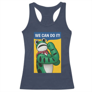 We Can Do It Rosie Frog Racerback Tank Top Resist Protest Parody Feminist Retro Poster TS02 Navy Print Your Wear