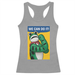 We Can Do It Rosie Frog Racerback Tank Top Resist Protest Parody Feminist Retro Poster TS02 Sport Gray Print Your Wear