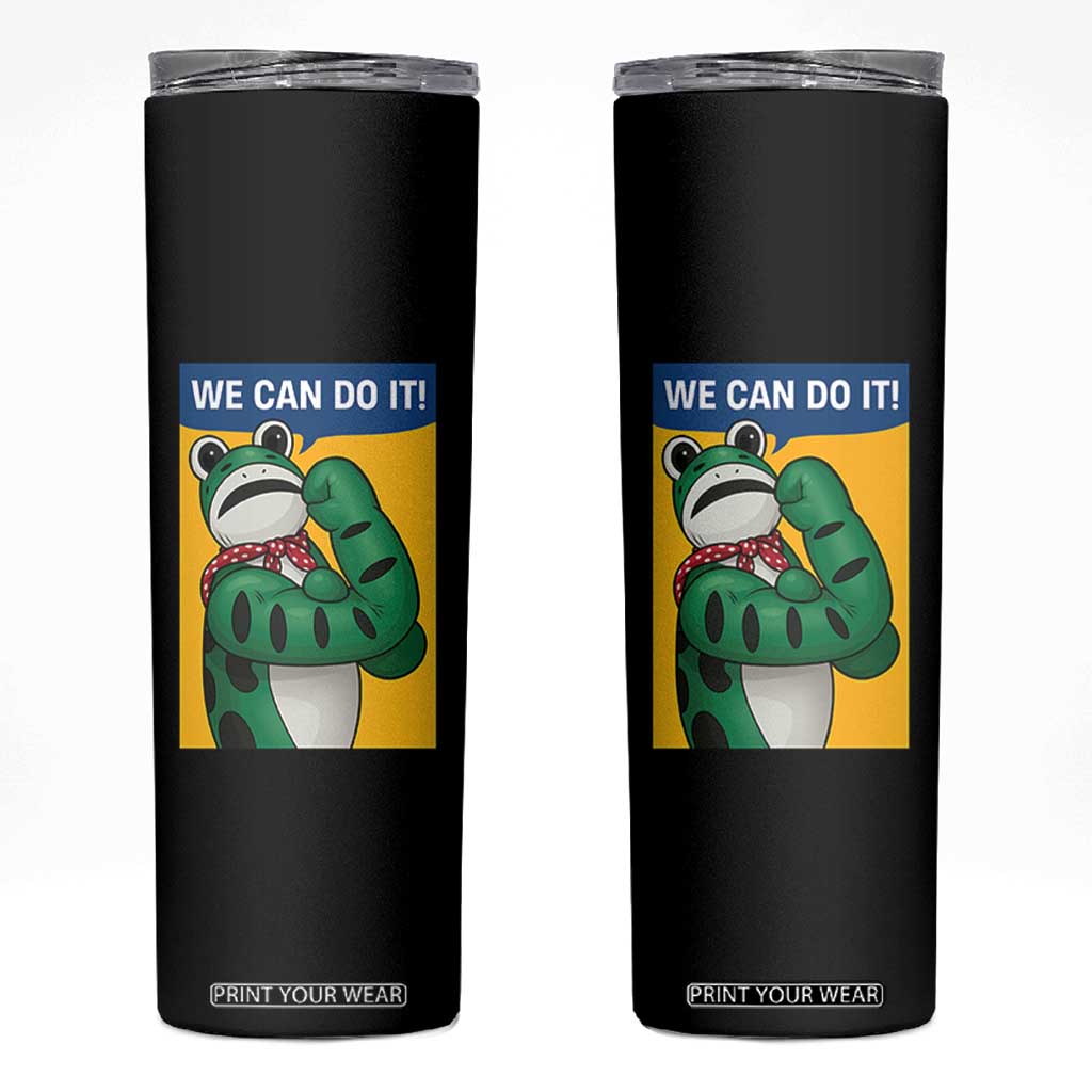 We Can Do It Rosie Frog Skinny Tumbler Resist Protest Parody Feminist Retro Poster TS02 Black Print Your Wear