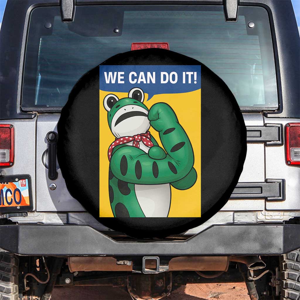 We Can Do It Rosie Frog Spare Tire Cover Resist Protest Parody Feminist Retro Poster TS02 No hole Black Print Your Wear