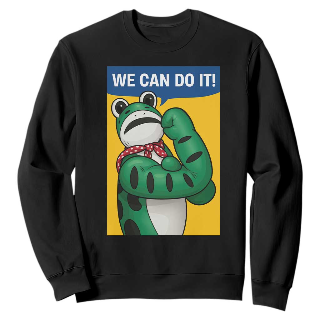 We Can Do It Rosie Frog Sweatshirt Resist Protest Parody Feminist Retro Poster - Print Your Wear