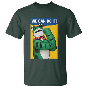 We Can Do It Rosie Frog T Shirt Resist Protest Parody Feminist Retro Poster TS02 Dark Forest Green Print Your Wear