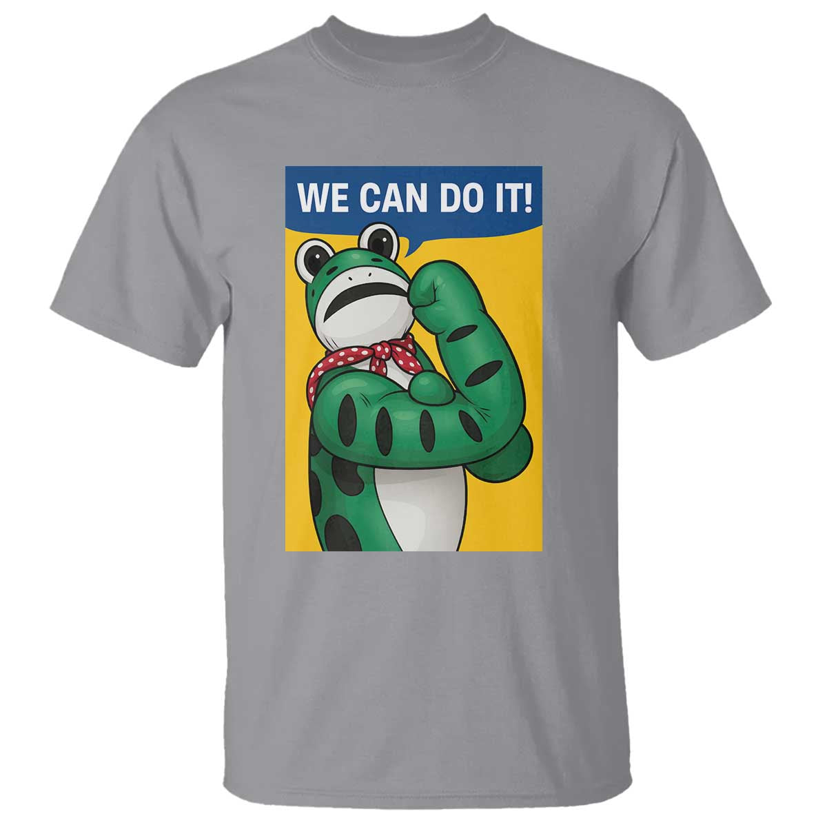 We Can Do It Rosie Frog T Shirt Resist Protest Parody Feminist Retro Poster TS02 Sport Gray Print Your Wear