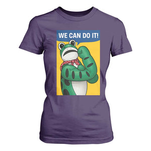 We Can Do It Rosie Frog T Shirt For Women Resist Protest Parody Feminist Retro Poster TS02 Purple Print Your Wear