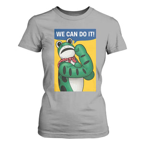 We Can Do It Rosie Frog T Shirt For Women Resist Protest Parody Feminist Retro Poster TS02 Sport Gray Print Your Wear