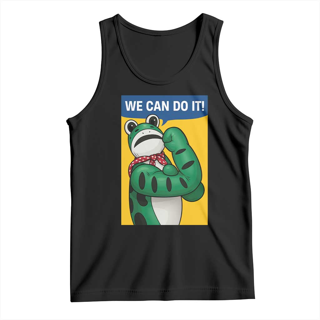 We Can Do It Rosie Frog Tank Top Resist Protest Parody Feminist Retro Poster TS02 Black Print Your Wear