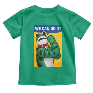 We Can Do It Rosie Frog Toddler T Shirt Resist Protest Parody Feminist Retro Poster TS02 Irish Green Print Your Wear