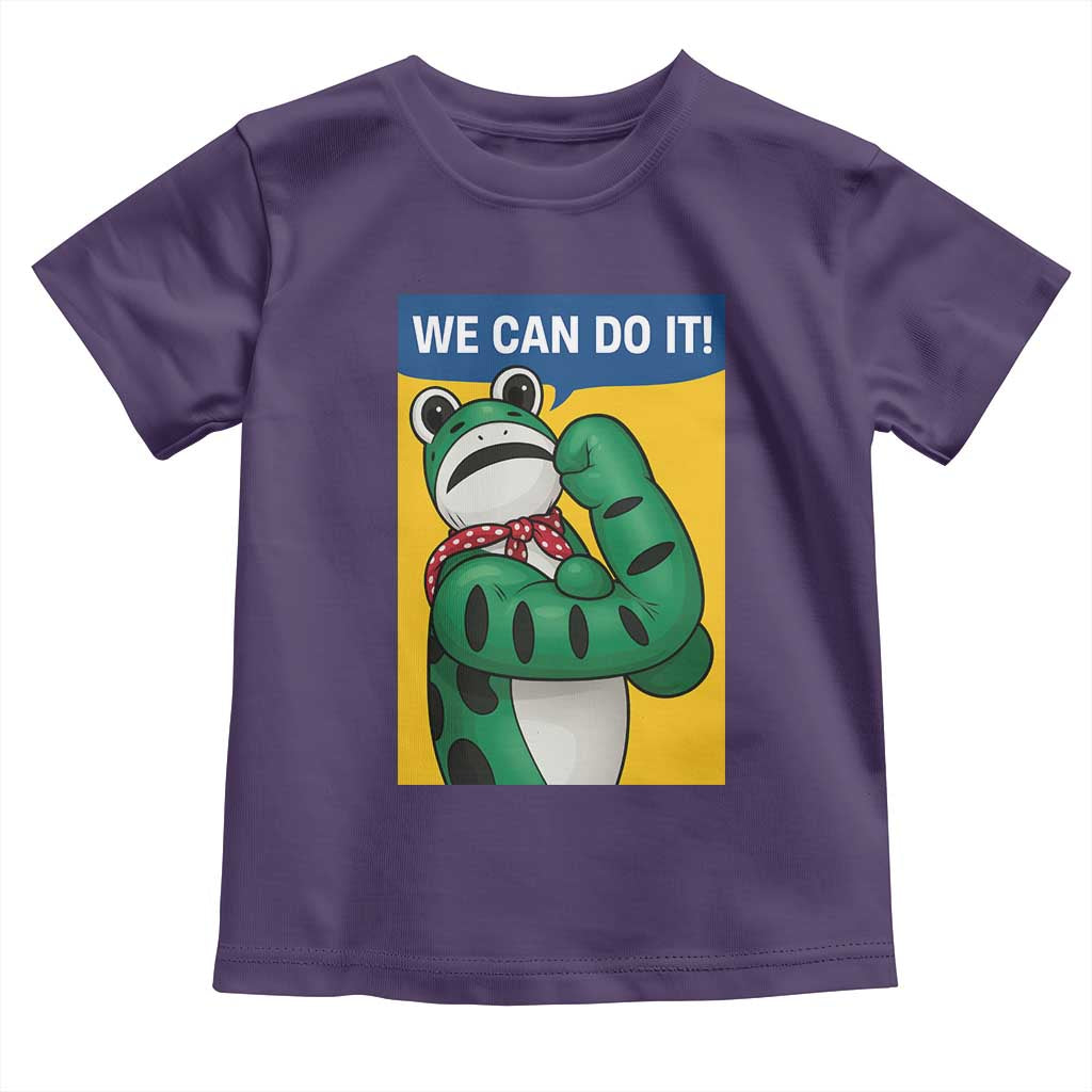 We Can Do It Rosie Frog Toddler T Shirt Resist Protest Parody Feminist Retro Poster TS02 Purple Print Your Wear