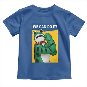 We Can Do It Rosie Frog Toddler T Shirt Resist Protest Parody Feminist Retro Poster TS02 Royal Blue Print Your Wear