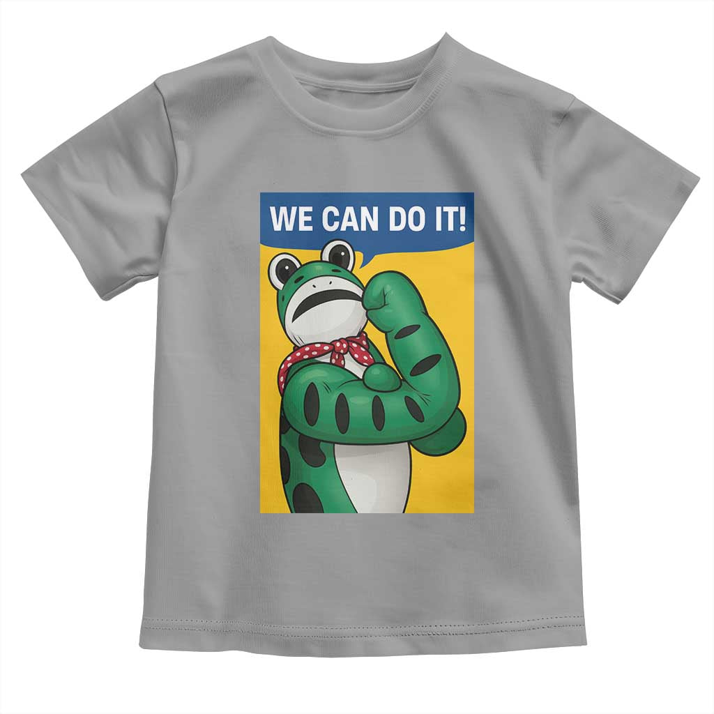We Can Do It Rosie Frog Toddler T Shirt Resist Protest Parody Feminist Retro Poster TS02 Sport Gray Print Your Wear