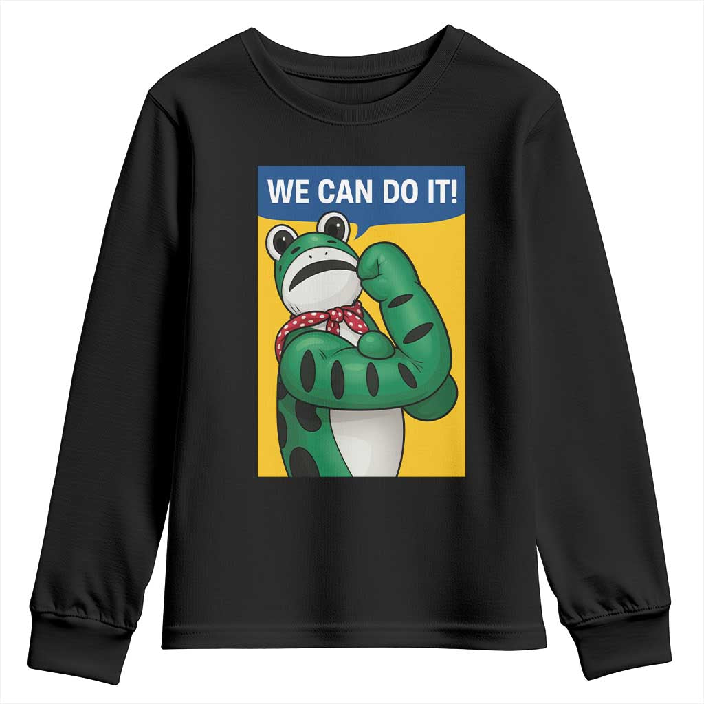 We Can Do It Rosie Frog Youth Sweatshirt Resist Protest Parody Feminist Retro Poster TS02 Black Print Your Wear