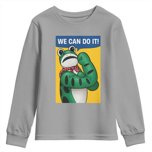 We Can Do It Rosie Frog Youth Sweatshirt Resist Protest Parody Feminist Retro Poster TS02 Sport Gray Print Your Wear