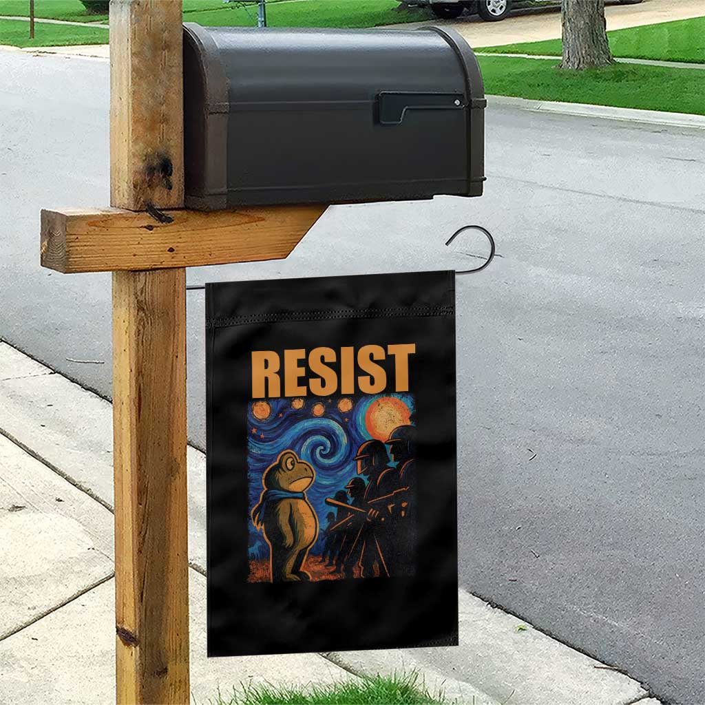 Starry Night Resist Frog Garden Flag Resistance Protest Surreal Art Graphic TS02 Print Your Wear