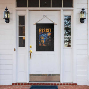 Starry Night Resist Frog Garden Flag Resistance Protest Surreal Art Graphic - Print Your Wear