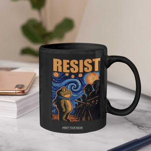 Starry Night Resist Frog Coffee Mug Resistance Protest Surreal Art Graphic TS02 Print Your Wear