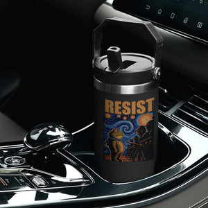 Starry Night Resist Frog Flip Straw Tumbler Resistance Protest Surreal Art Graphic TS02 Print Your Wear