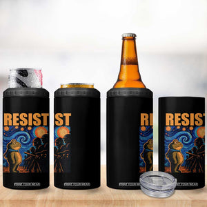Starry Night Resist Frog 4 in 1 Can Cooler Tumbler Resistance Protest Surreal Art Graphic TS02 Print Your Wear