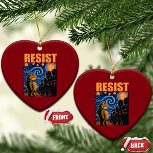 Starry Night Resist Frog Ceramic Ornament Resistance Protest Surreal Art Graphic TS02 Print Your Wear
